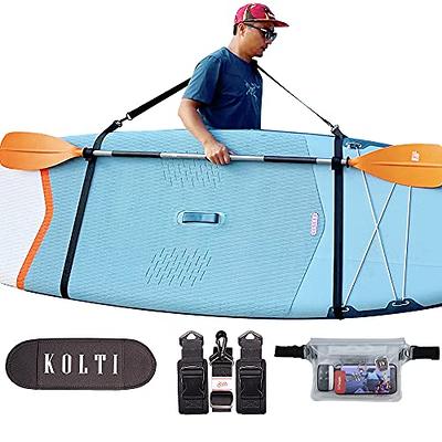 Golkcurx Universal Soft Roof Rack Pads for Kayak,Surfboard, SUP, Canoe,  Snowboard with15FT Tie-Down Straps*2 and Storage Bag*1 (Black)