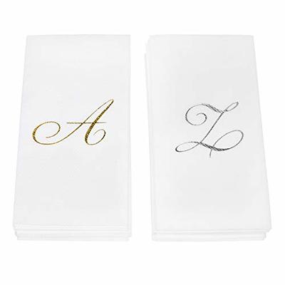 Linen Feel Disposable Monogrammed Guest Towels