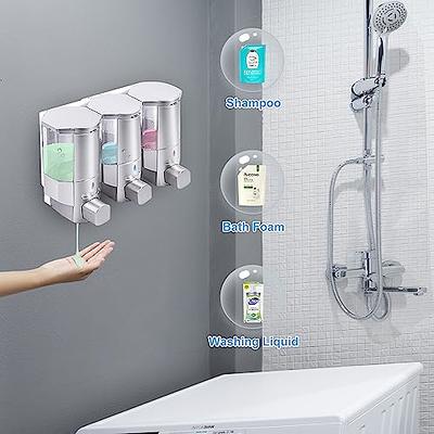 3X Soap Shampoo Liquid Dispenser Bottle Bathroom Shower Pump Holder Wall  Mounted