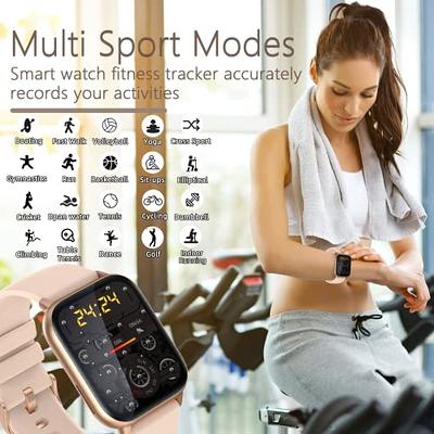  Smart Watch (Answer/Make Call), 1.7 Smartwatch Fitness Tracker  for Android and iOS Phones with Heart Rate Sleep Tracking, 28 Sport Modes,  Blood Oxygen, Ai Voice Control,Fitness Watch for Women Men 
