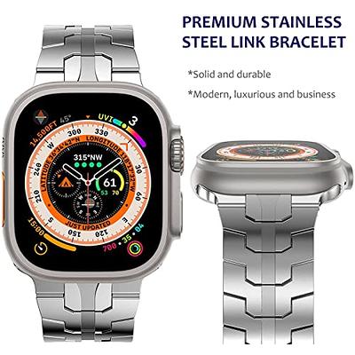 Luxury Shiny Mens Black Strap, Apple Watch Band for men Ultra 8 7