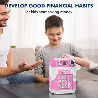 Piggy Bank, Coin Counter Coin Bank for Kids Boys Girls Adults,Unbreakable  Plastic Coin Counter Machine Counting Money Jar,Medium Size Money Bank