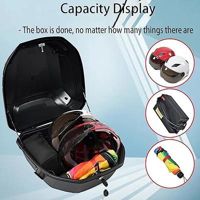 Motorcycle Top Case Box Scooter Luggage Matt Black 35L Universal Fit Touring