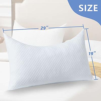 Premium Adjustable Cooling Shredded Memory Foam Bed Pillows for Sleeping,  Queen, 19 x 29, Set of 2