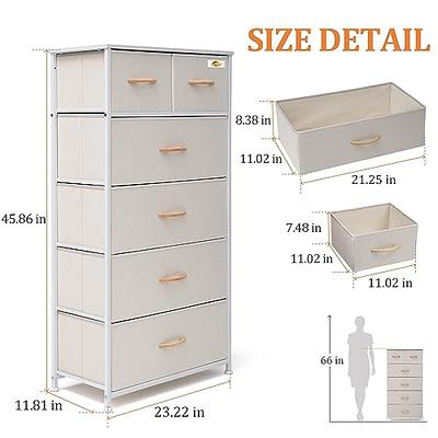 HOMCOM Kids Storage Units with 6 Drawers 3 Tier Chest Toy Organizer Cream