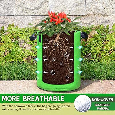 4pcs Potato Grow Bags, Potato Planters With Flap And Handles, Vegetables  Garden Planting Bags For Onion, Fruits, Tomato, Carrot (7 Gallon)