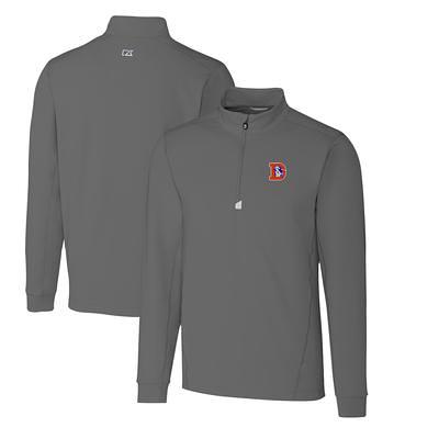 San Francisco 49ers Cutter & Buck Throwback Logo Lakemont Tri-Blend  Quarter-Zip Pullover Sweater - Black