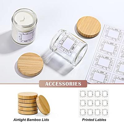  Glass Spice Jars with Bamboo Lids - 20 Pcs Thicken(2.4