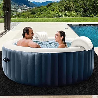 FENXAM 90 * 90 inch Hot Tub Pad, Inflatable Hot Tub Mat Outdoor