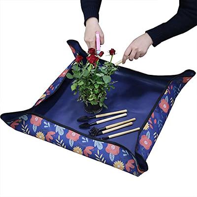 Repotting Mat for Plant Transplanting and Mess Control 29.5x 29.5 Oxford  Fabric Waterproof Potting Foldable Indoor Portable Gardening Tray Unique