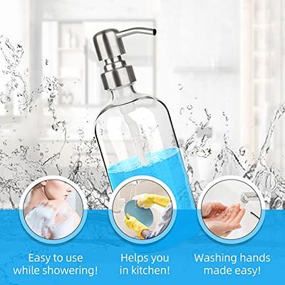 Foam Dispenser 12 oz, Ceramic Hand Pump Dispenser Beige Foaming Soap  Dispenser Dish Liquid Dispenser for Kitchen Bathroom Hand Wash Bottle