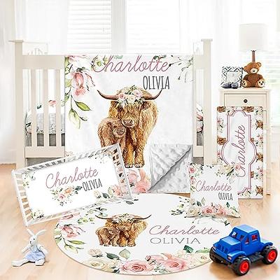 KAINSY Personalized Deer Crib Bedding Set for Baby, Custom Baby Crib Sets  with Name, Polar Bear