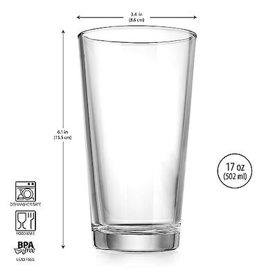 Glassware, Drinking Glasses, Set of 10 Highball Glass Cups Premium Cooler  (17 oz.) 