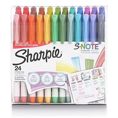 Sharpie Electro Pop Permanent Ultra Fine Point Markers, Assorted Colors - 24 count