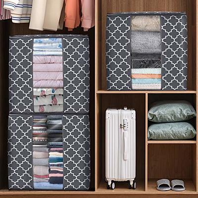  90L Large Storage Bags, 6 Pack Clothes Storage Bins Foldable  Closet Organizers Storage Containers with Durable Handle for Clothing,  Blanket, Comforters, Bed Sheets, Pillows and Toys (Gray) : Home & Kitchen