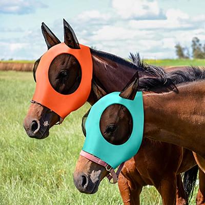  TGW RIDING Horse Fly Mask Super Comfort Horse Fly Mask  Elasticity Fly Mask with Ears We Only Make Products That Horses Like  (Midnight Blue, L) : Pet Supplies