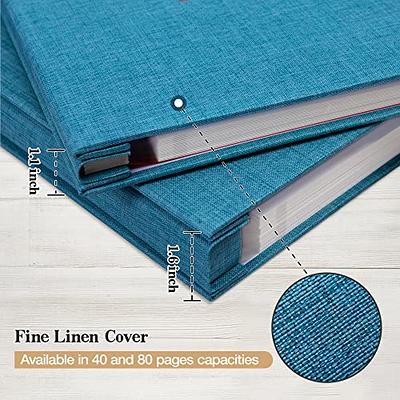 Large Photo Album Self Adhesive for 4x6 8x10 Pictures Linen