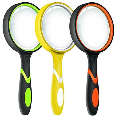 Magnifying Glass with 21 LED Lights,MOJINO 10X 30X Dual Glass Lens Handheld  Illuminated Magnifier Reading Magnifying Glass with for Seniors Kids