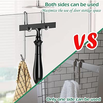 Cerbonny Shower Door Hooks, 2 Pack Extended Double Towel Hooks for Bathroom  Frameless Glass Shower Door, Heavy Duty Stainless Steel Bathroom Hanger