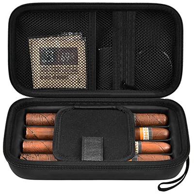 Travel Cigar Humidors Case Box with Cigar Accessories Cigar Cutter & Cigar  Humidifier Portable Humidor for Cigars, 5 Counts Cigar