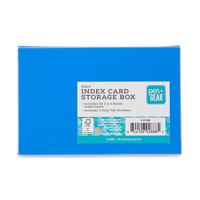 1InTheOffice Index Card Box 5x8 inch, Index Card Holder 5x8 400 Capacity &  Index Card Guide Set, A-Z, 1/5 Tab, - Yahoo Shopping