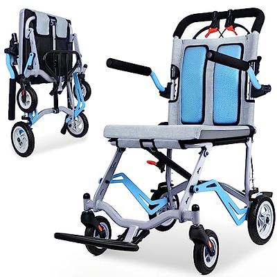 FDA APPROVED]Foldable Manual Wheelchair Extra-Wide Seat /w Adjustable Foot  Rest