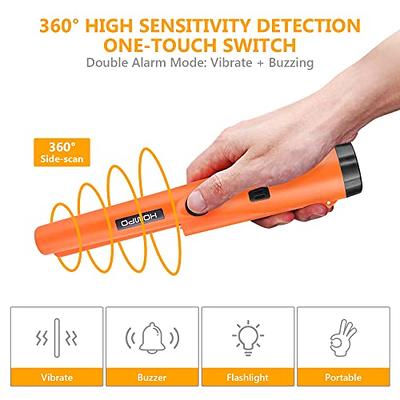 SUNPOW Metal Detector Pinpointer for Adults & Kids, Fully Waterproof,  360°Detection Handheld Pin Pointer Wand with LCD Screen, 3 Modes (Buzzer