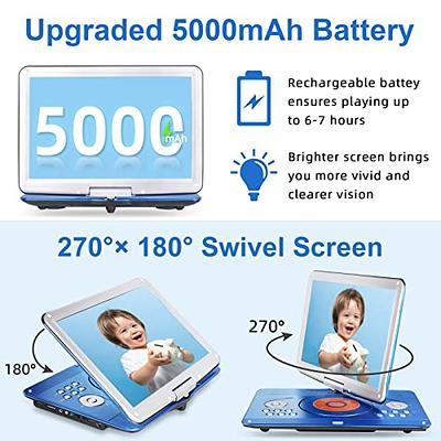 Swivel Screen Rechargeable - Mini Portable Television & Dvd Player