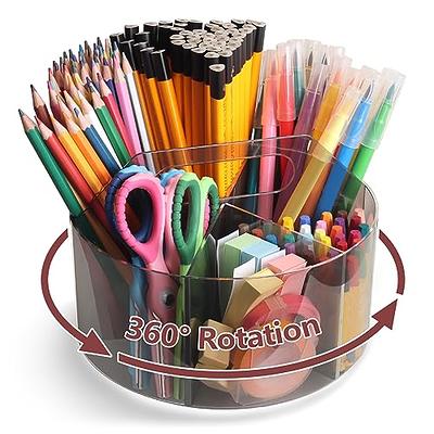 Pen + Gear Plastic Craft Storage Crayon Box, Clear Color, Desktop Organizer  