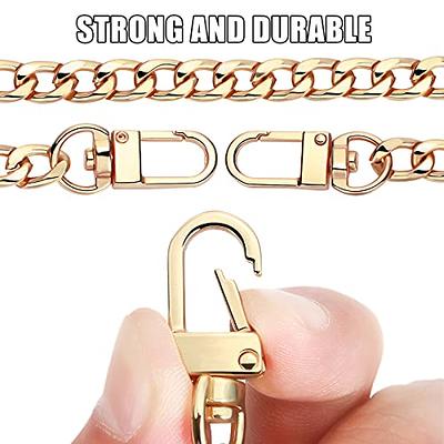 WILLBOND 4 Pcs Purse Chain Strap Purse Strap Extender DIY Flat Chain Strap Handle Bag Accessories Charms Decoration for Purse Handbags Shoulder Bag