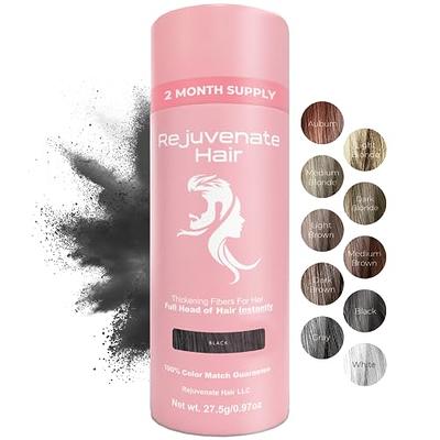 SURETHIK Hair Fibers for Thinning Hair, Building Hair Fibers to conceal  thinning hair, Instantly Fuller Looking Hair for Men & Women, Black, 30g