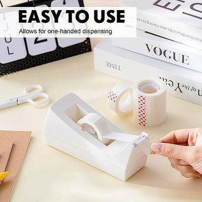 10 Pack Desktop Tape Dispenser Tape Roll Dispenser Non Skid Base Tape  Dispensers Desk Tape Dispenser for Office Home School (Tape Not Included)  (White) - Yahoo Shopping