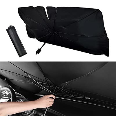 QODOLSI 1 PC Car Windshield Sun Shade Umbrella, 55 x 31 Opening