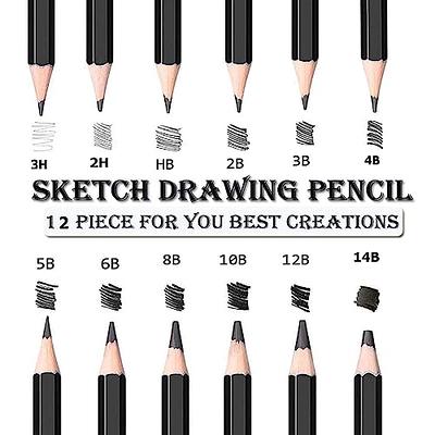 YunQiDeer Drawing Pencils, Art Supplies Sketch Pencils Kit for