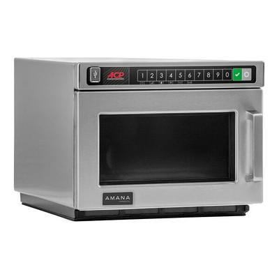 Solwave Stainless Steel Commercial Microwave with Push Button Controls -  120V, 1000W