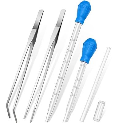 2 pcs Stainless Steel Feeding Tongs and Aquarium Tweezers Set