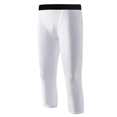 Hotfiary Youth Boys Compression Pants 3/4 Sports Base Layer Tights