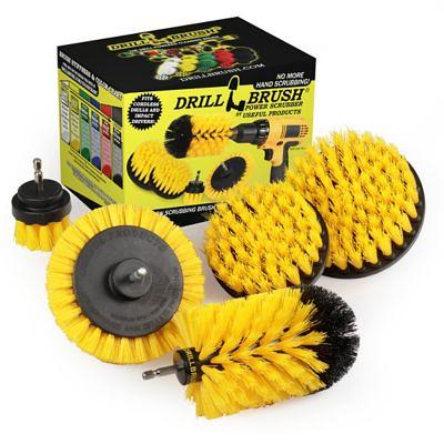 Drillstuff 4 pc. Medium Stiffness Tile Grout Brushes for Drill