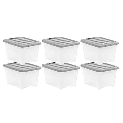 Karramlili Storage Bins with Lids Collapsible Lidded Storage Bins with  Wheels Stackable Cube Bins with Clear Doors 20Gal Plastic Storage Box  Containers for Home Office Storage 