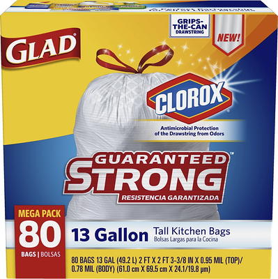 Glad ForceFlex Tall Kitchen Trash Bags With Clorox, Lemon Fresh Bleach  Scent (13 gal., 120 ct.) - Sam's Club