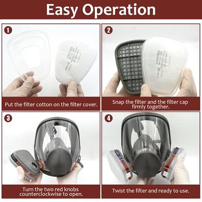 Full Face Respirator Mask with Filters, Full Face Cover, Wide Field of View  & Eye Protection Gas Cover, Organic Vapor Dust Mark for Painting, Welding,  Polishing, Woodworking, Sanding, Car Spraying - Yahoo