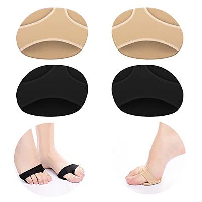 Toe Sleeves 4 PCS- Silicone Gel Sock Pads - Topper Cover Protector Pouch -  Men, Women Big Toe Protection Cushion for Ball of Foot, Metatarsal, Ballet