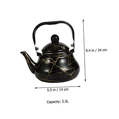 Stainless Steel Whistling Kettle Coffee Tea Pot Metallic Green 2.5L