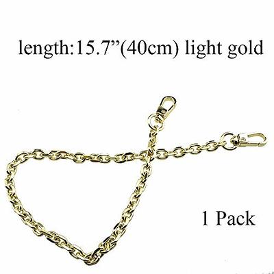 HAHIYO Metal Plus Synthetic Leather Purse Chain Strap Length 23.6 Inches  Brown Gold for Shoulder Cross Body Sling Purse Handbag Clutch Replacement
