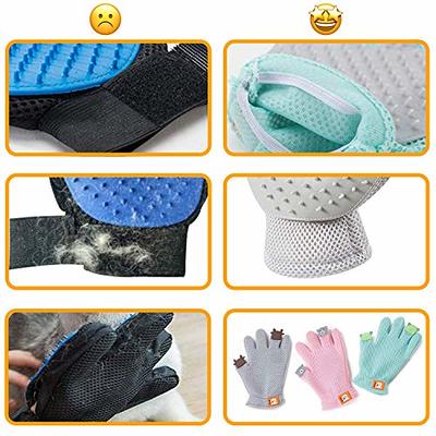 Dog Grooming Glove, Gentle Pet Grooming Glove Brush, Efficient Pet Hair  Remover Glove, Deshedding Glove, Massage Mitt with Enhanced Five Finger