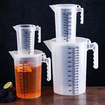 Justhard Plastic Measuring Cups Multi Measurement Baking Cooking Tool  measuring cup Liquid Measure Jug Container Transparent 150ml