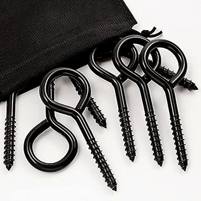 Hillman 0.55-in Black Steel Screw Eye Hook (16-Pack) in the Hooks