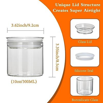 ComSaf Glass Jar with Airtight Lid (101FL OZ/3 Liter), Large Glass Food  Storage Container with Bamboo Lid, Clear Glass Food Canister for Kithen