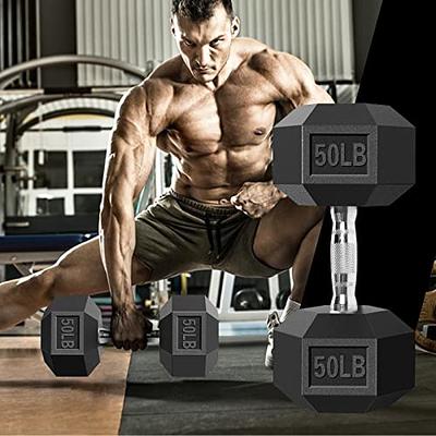 50 LB Dumbbells Set Gym Weights Barbell Dumbbell Body Building Free Weight  Set