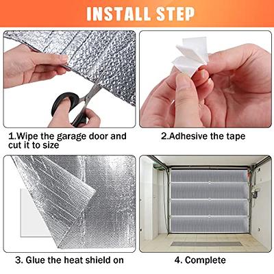 Garage Door Insulation Kit 8-Pieces Foam Panel Boards Energy Efficient  Weather